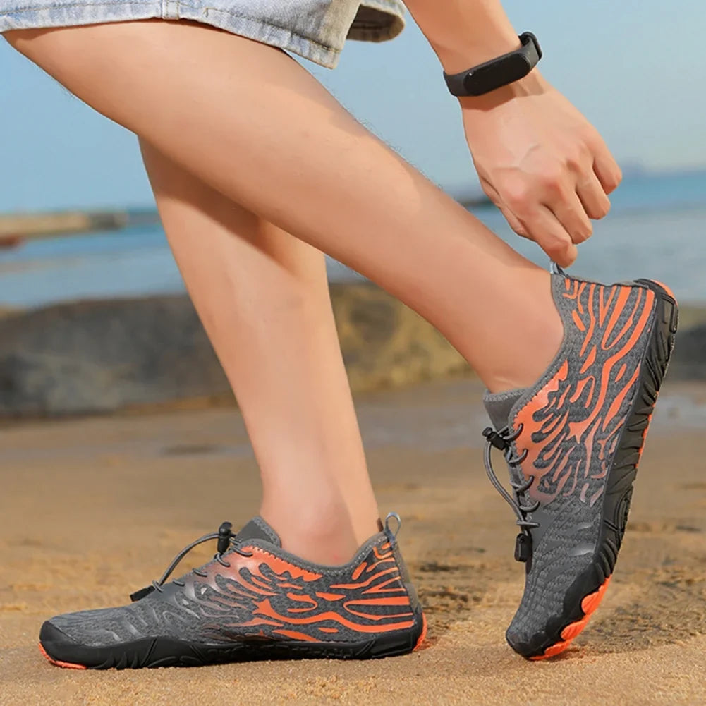 SunyaMood Wading Shoes Barefoot Diving Shoes Anti Slip for Water Activities (Grey 40)