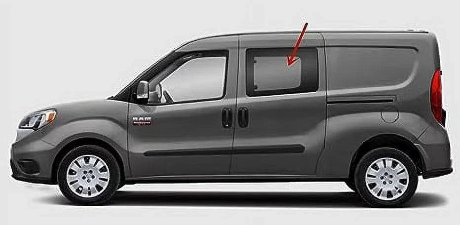Movable Manual Sytle Driver Left Side Rear Door Window Door Glass Compatible with Ram Promaster City 2015-2021 Models