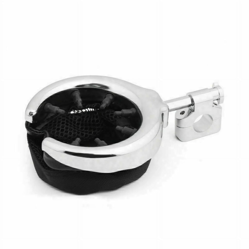 Universal Motorcycle Metal Drink Cup Holder for 1" Handlebar Chrome