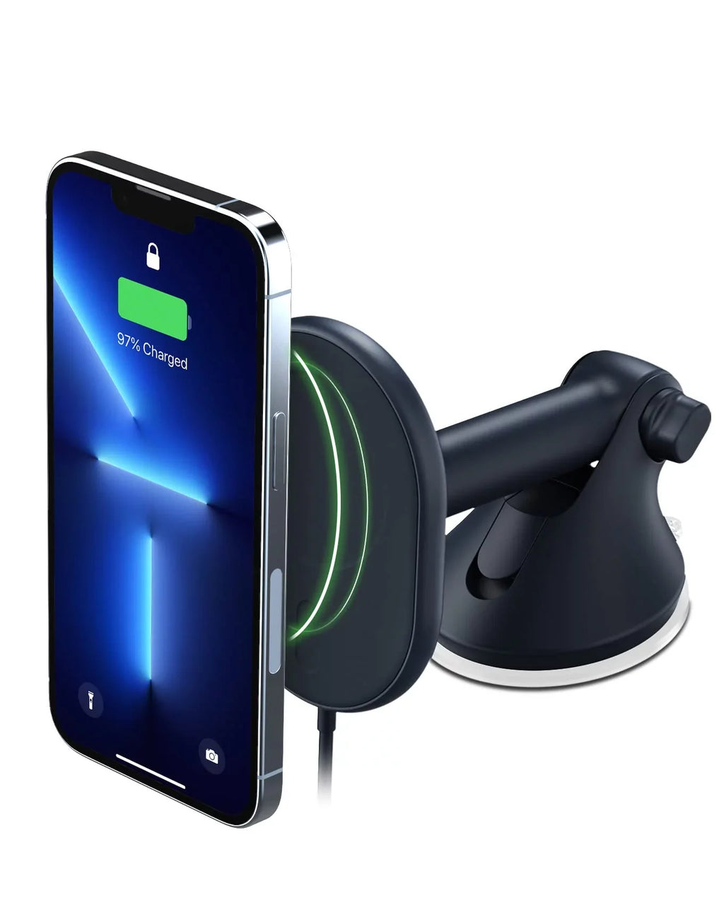 iOttie Velox MagSafe Compatible Magnetic Wireless Charging Dash & Windshield Mount, Black, Plastic