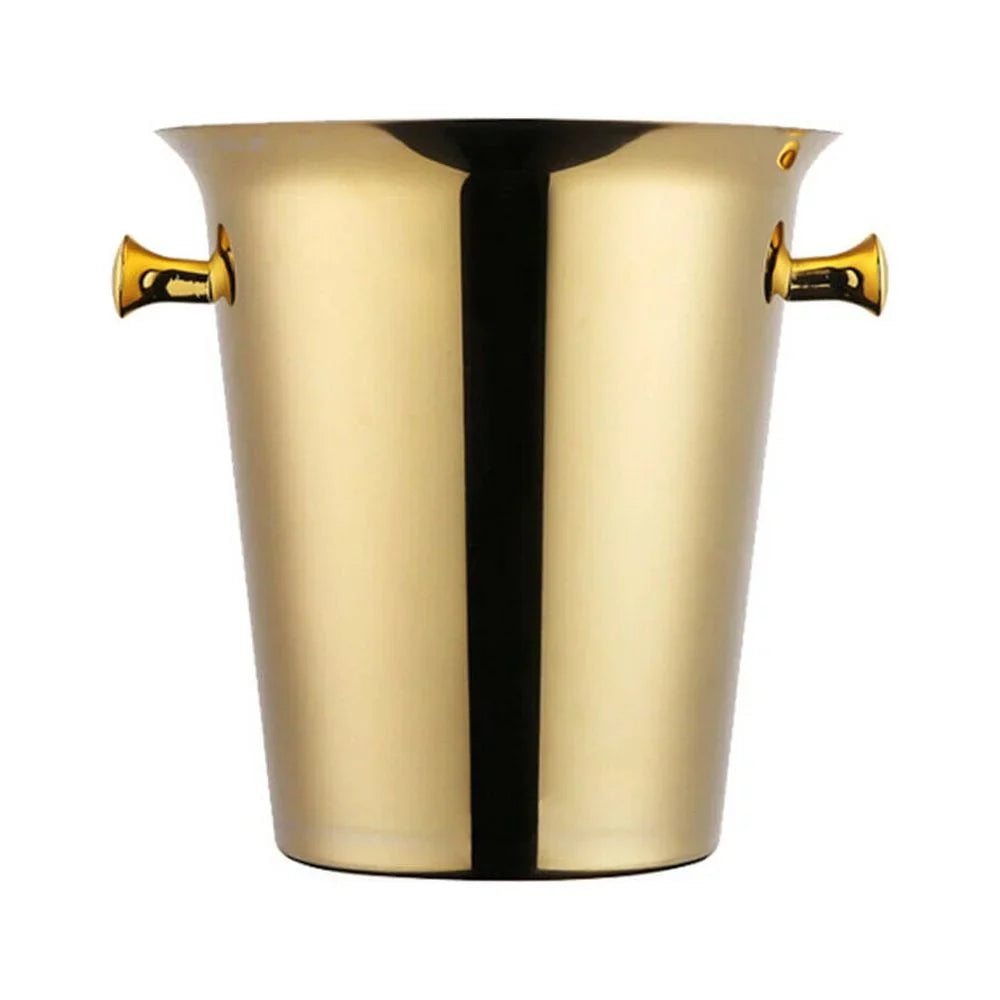 Champagne Bucket Ice Bucket Vasque Holder Titanium Gold Ice Bucket for Party Bar Hotel Home