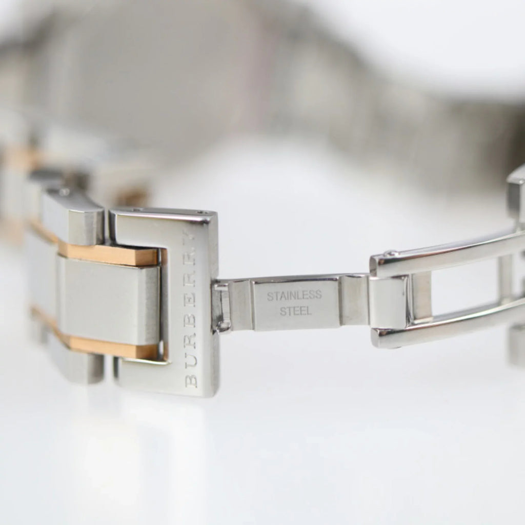 Pre-Owned  Burberry   watch BU9105 stainless steel silver rose gold quartz (Good)