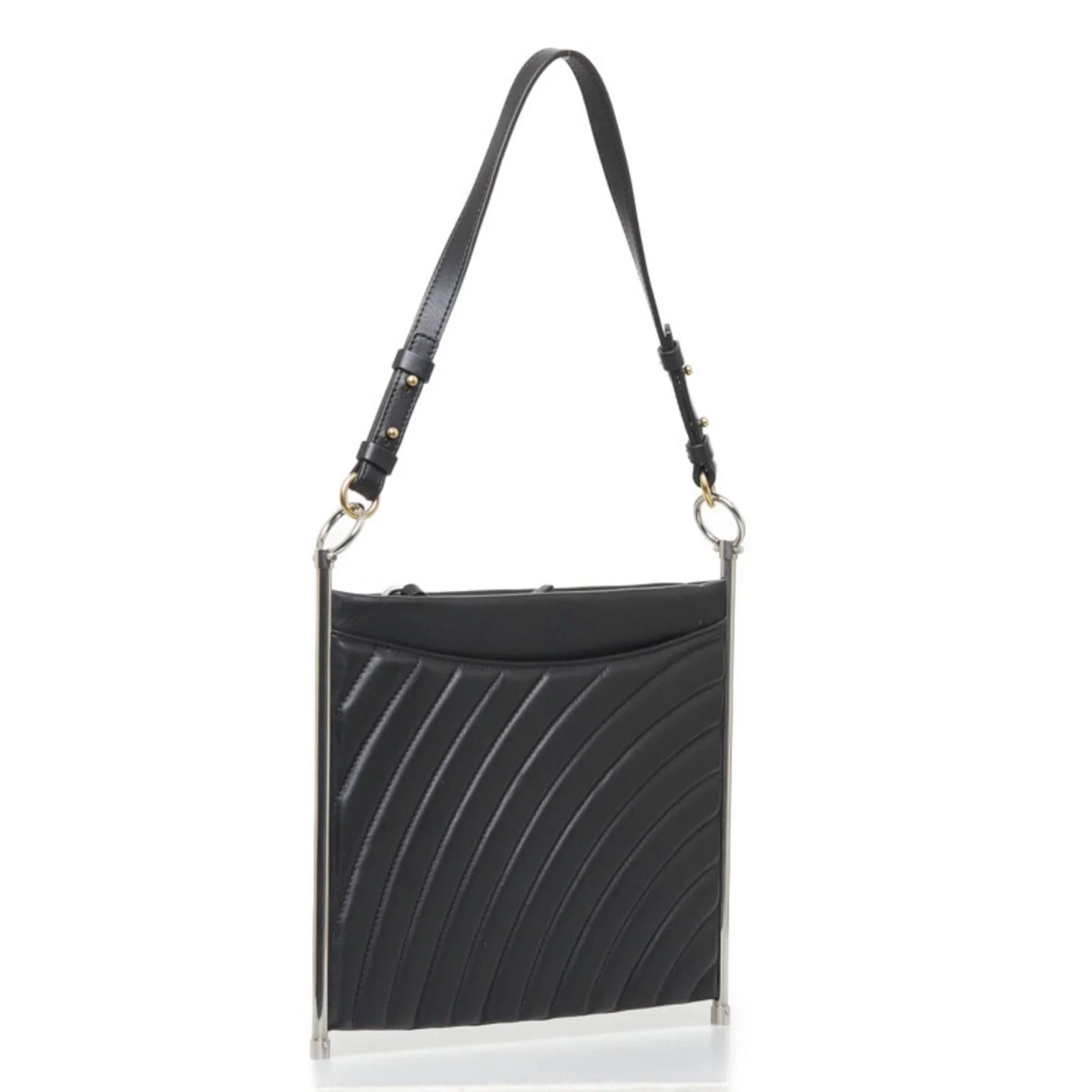 Pre-Owned Chloé Chloe Roy Handbag Shoulder Bag Black Leather Ladies (Good)