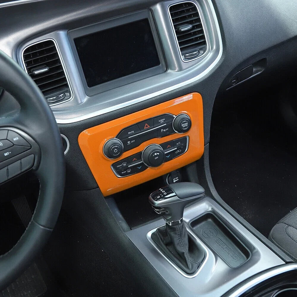 Teledu 14x Orange Inner Set Center Console Dash Cover Trim Kit