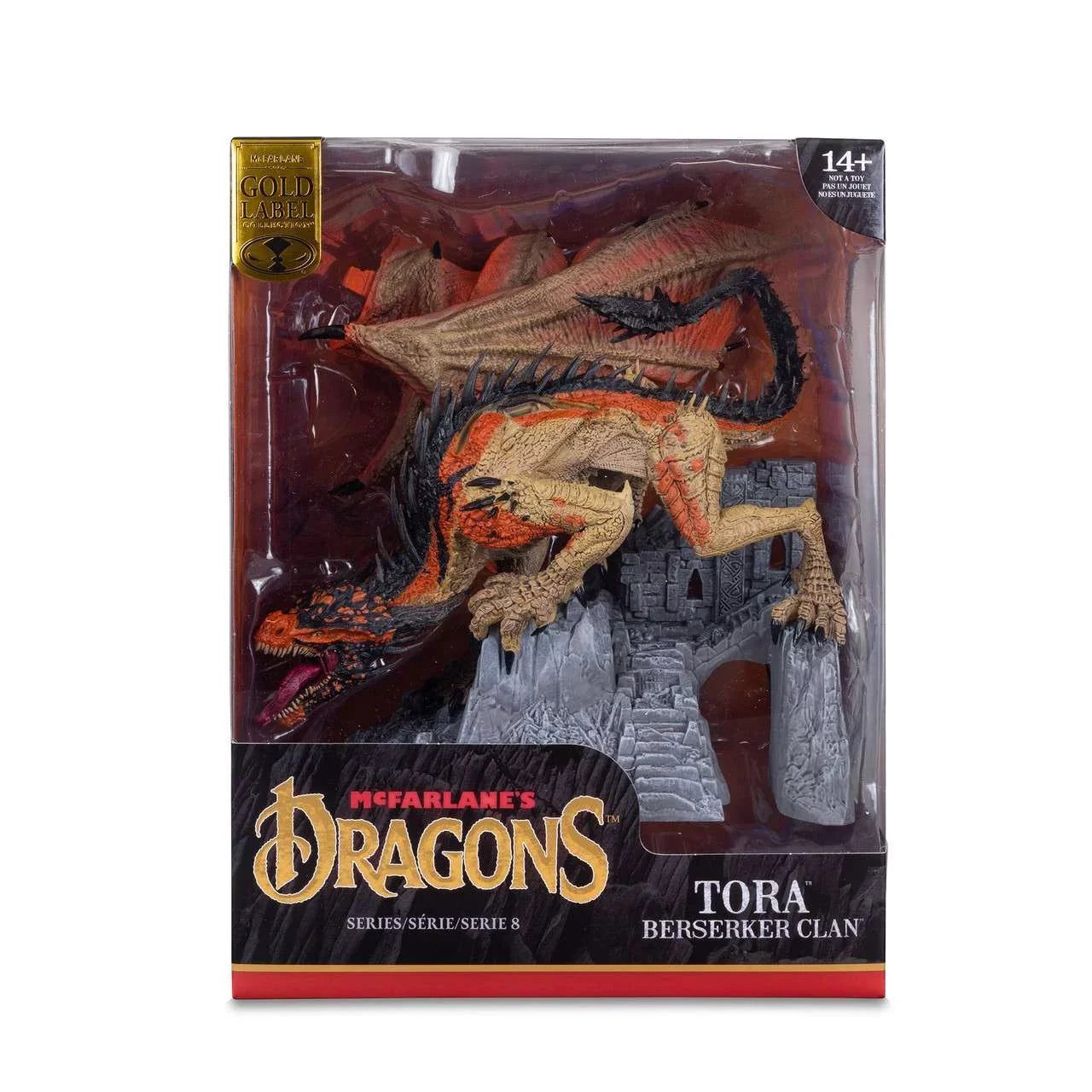 McFarlane Dragons Series 8 Tora Berserker Clan Action Figure (Gold Label Collection)