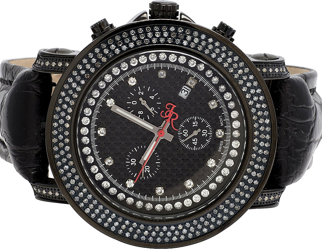 Joe Rodeo Mens Joe Rodeo Junior JJU3 Black  50MM Diamond Watch 2.5 Ct