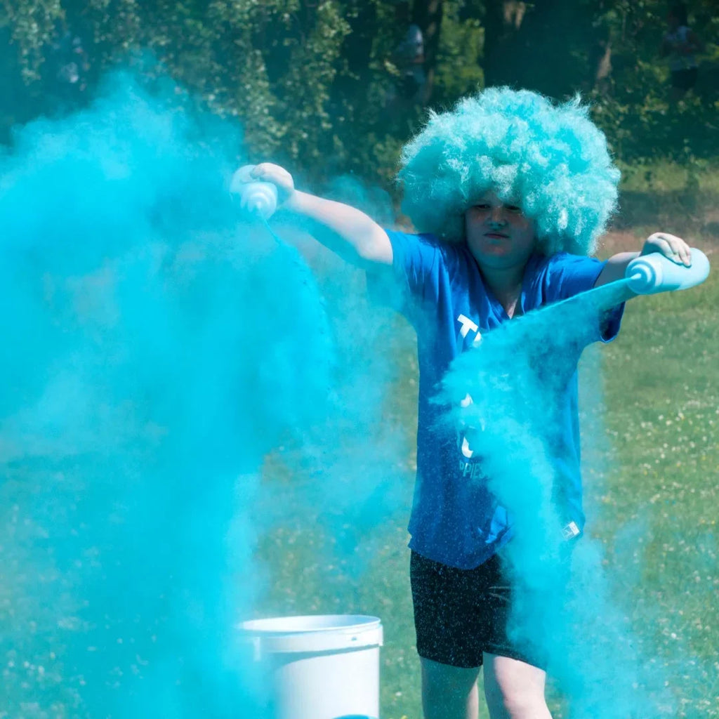 Color Blaze Gender Reveal Powder - 15 Pounds Blue - Ideal for baby boy announcements & reveals for car exhaust, burnouts, photoshoots, balloons, ’s, targets, baseballs, and more!