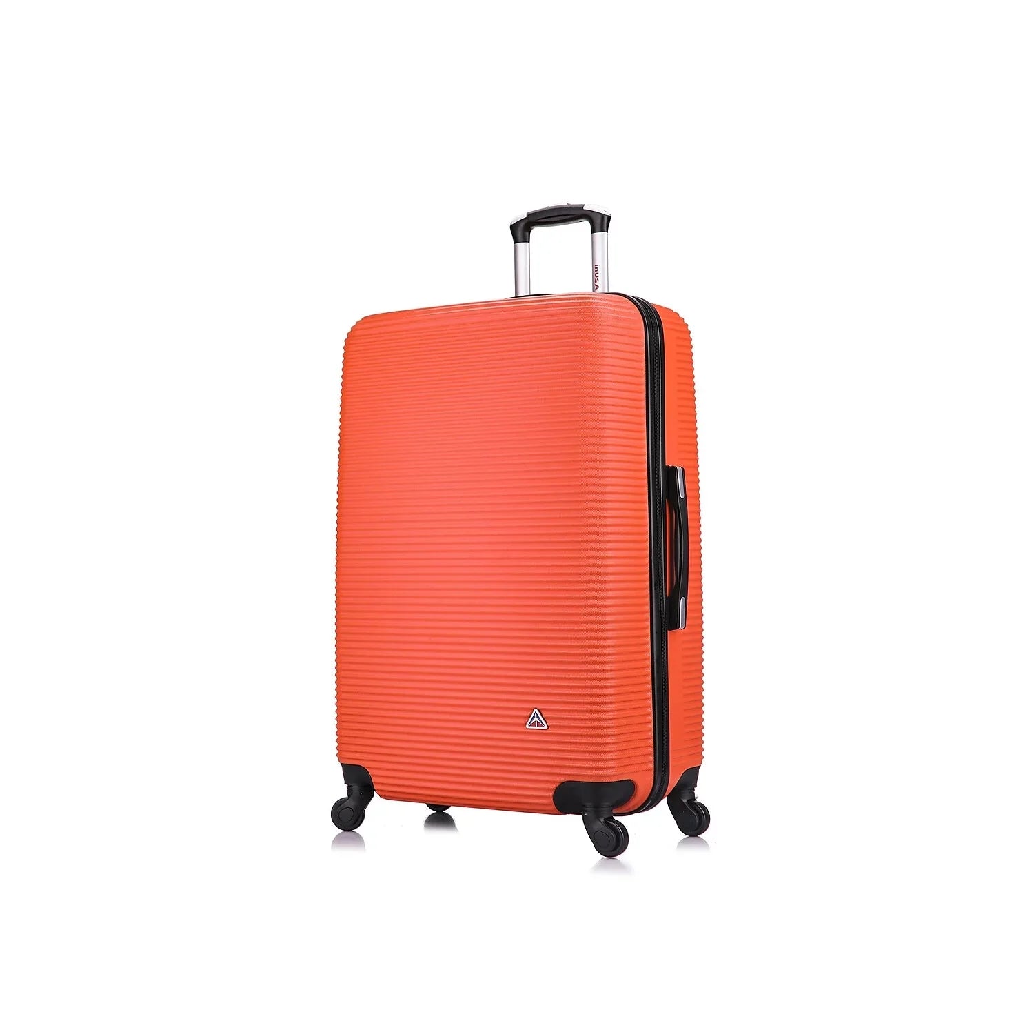 InUSA Royal Large Plastic 4-Wheel Spinner Luggage Orange (IUROY00L-)