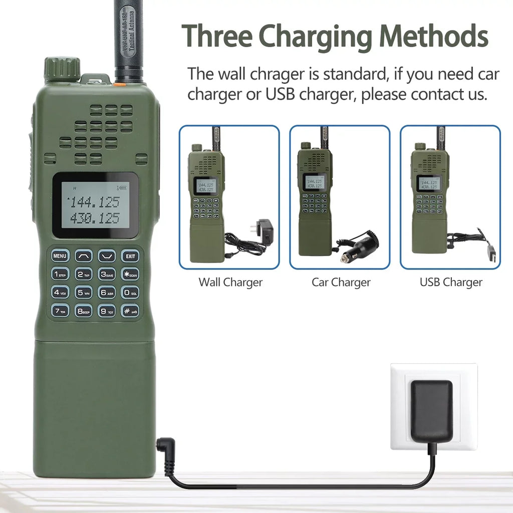 &BaofengAR-152 10W Long Range Rechargeable Two Way Radio with -152 Shoulder mic,18.8 inch Tactical Foldable Antenna, Charger Cable,-152 Bag and Programming Cable Walkie Talkie Full Kit