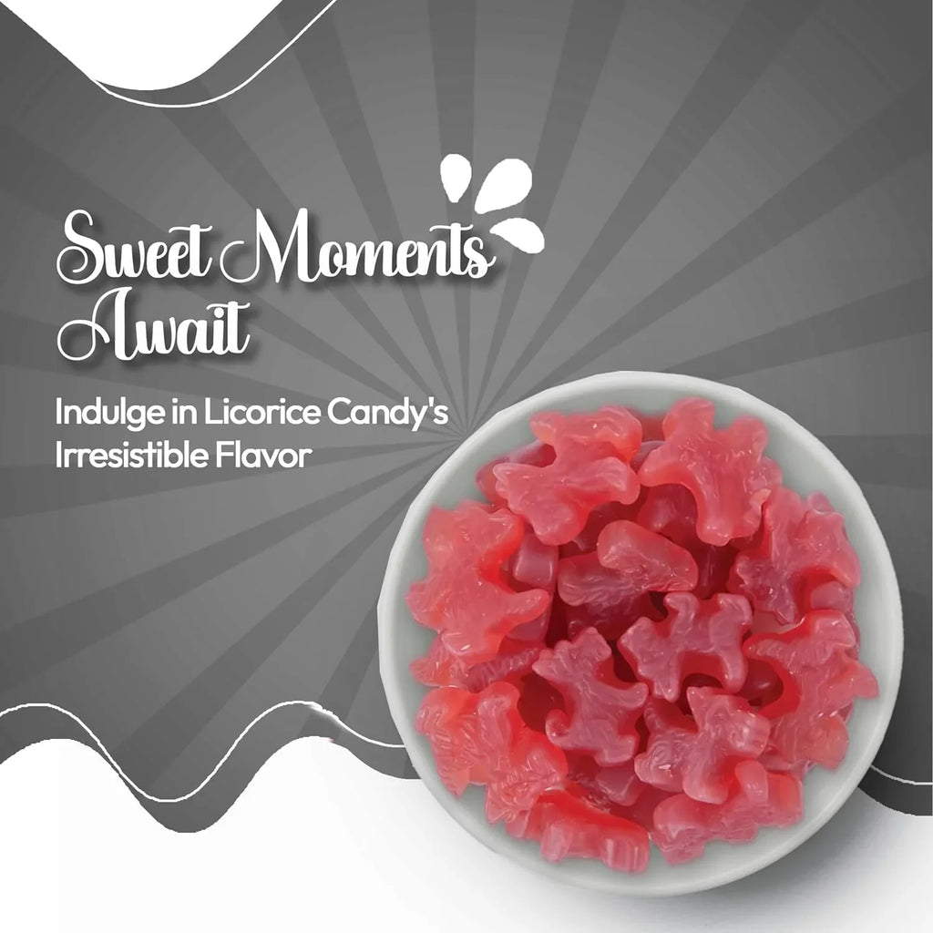 Licorice Candy - 3 Pound Red Licorice Scottie Dogs - Strawberry Red Licorice - Australian Candy - Liquorice Candy - Bulk Licorice Old Fashioned Candy For Sweet Lovers
