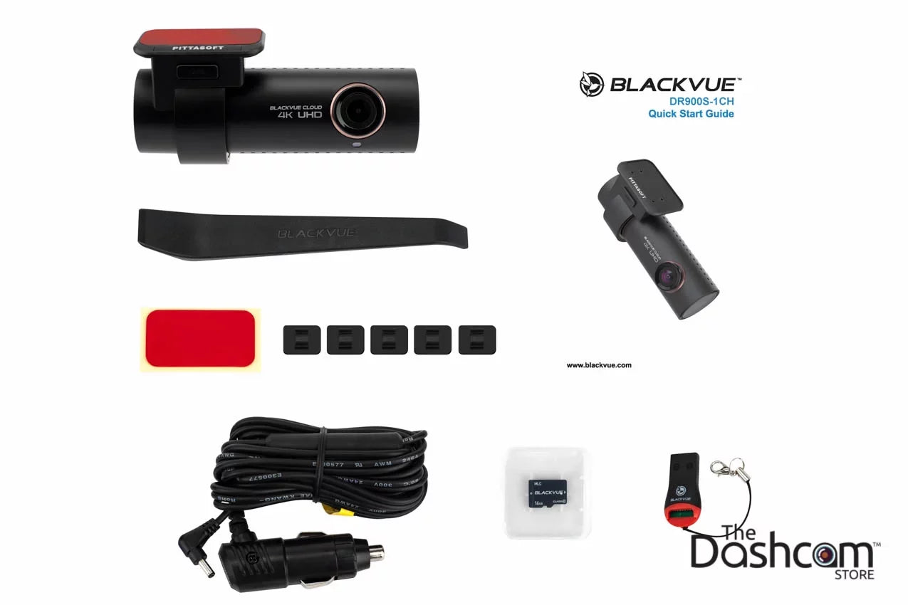 BlackVue DR900S-1CH Single Lens 4K  WiFi Cloud-Capable Dashcam w/ 128  Memory Card