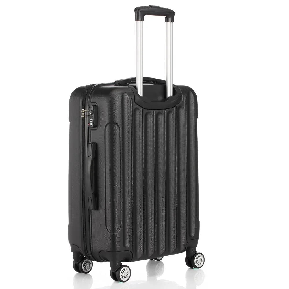 SalonMore  3 Piece Hardside Lightweight Spinner Luggage Bag Set  With  Lock Black