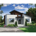 The House Designers: -7565 Builder-Ready Blueprints to Build a Tiny Contemporary House Plan with Basement Foundation (5 Printed Sets)