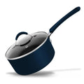 NutriChef 1.5 Quart Sauce Pot with Lid - Long Lasting Non-Stick High-Qualified Kitchen Cookware