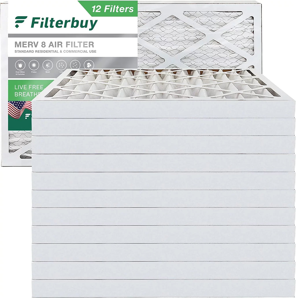 Filterbuy 15x30x2  8 Pleated   Furnace Air Filters (12-Pack)