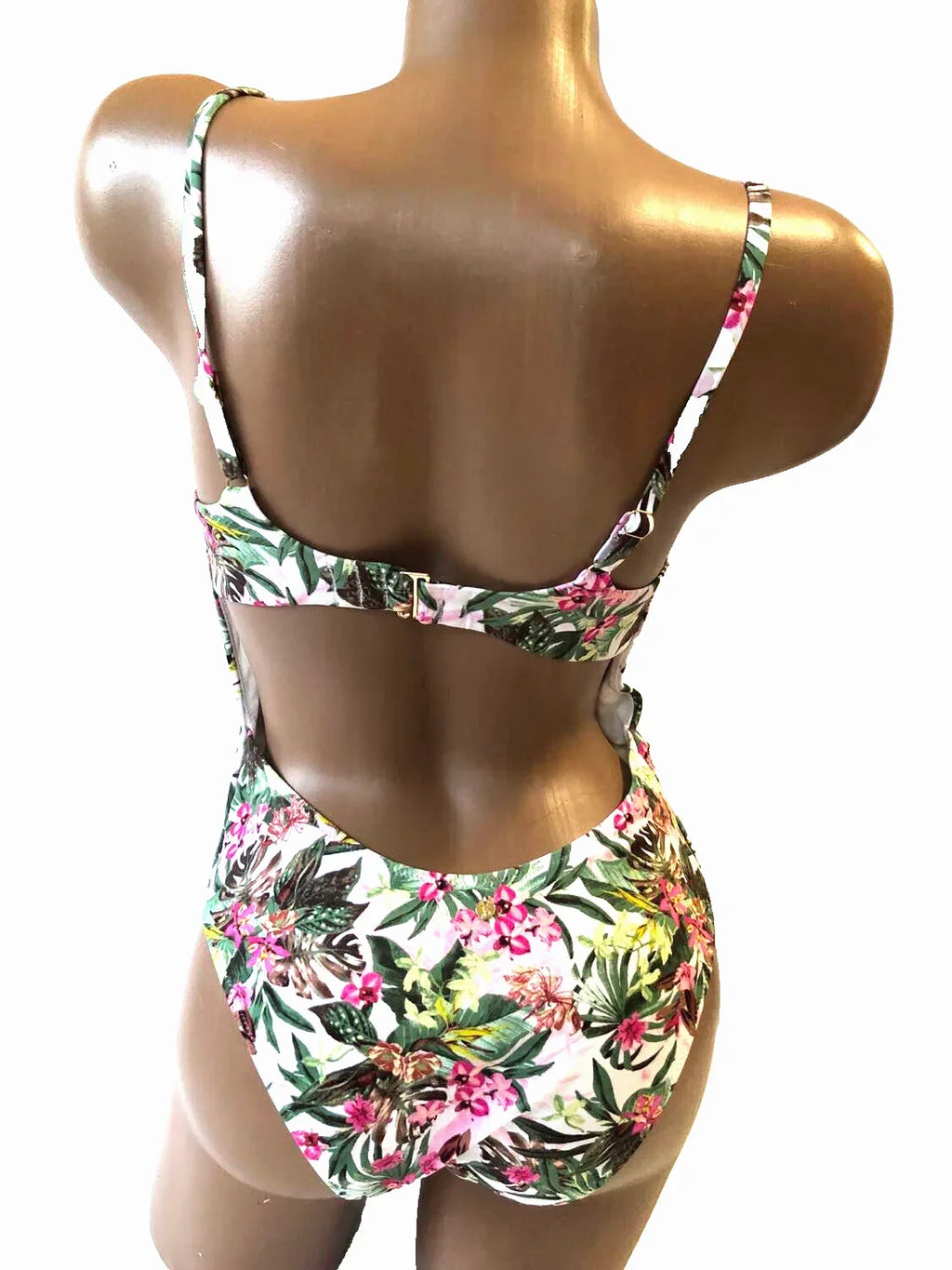 Victoria's Secret Essential Wicked One Piece Swimsuit Tropical Palm Size Small