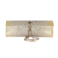 Chanel Vintage Gold Lizard Tube Flap Clutch Pre-Owned