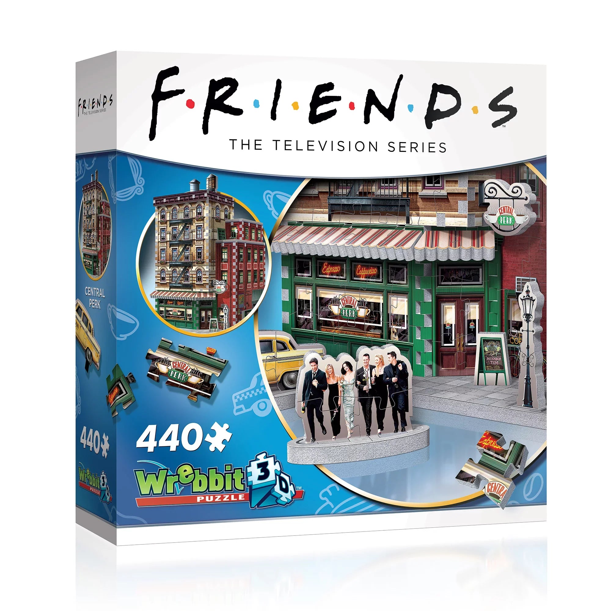Wrebbit 3D - Friends  Series Central Perk Coffee Shop 440-Piece 3D Jigsaw Puzzle
