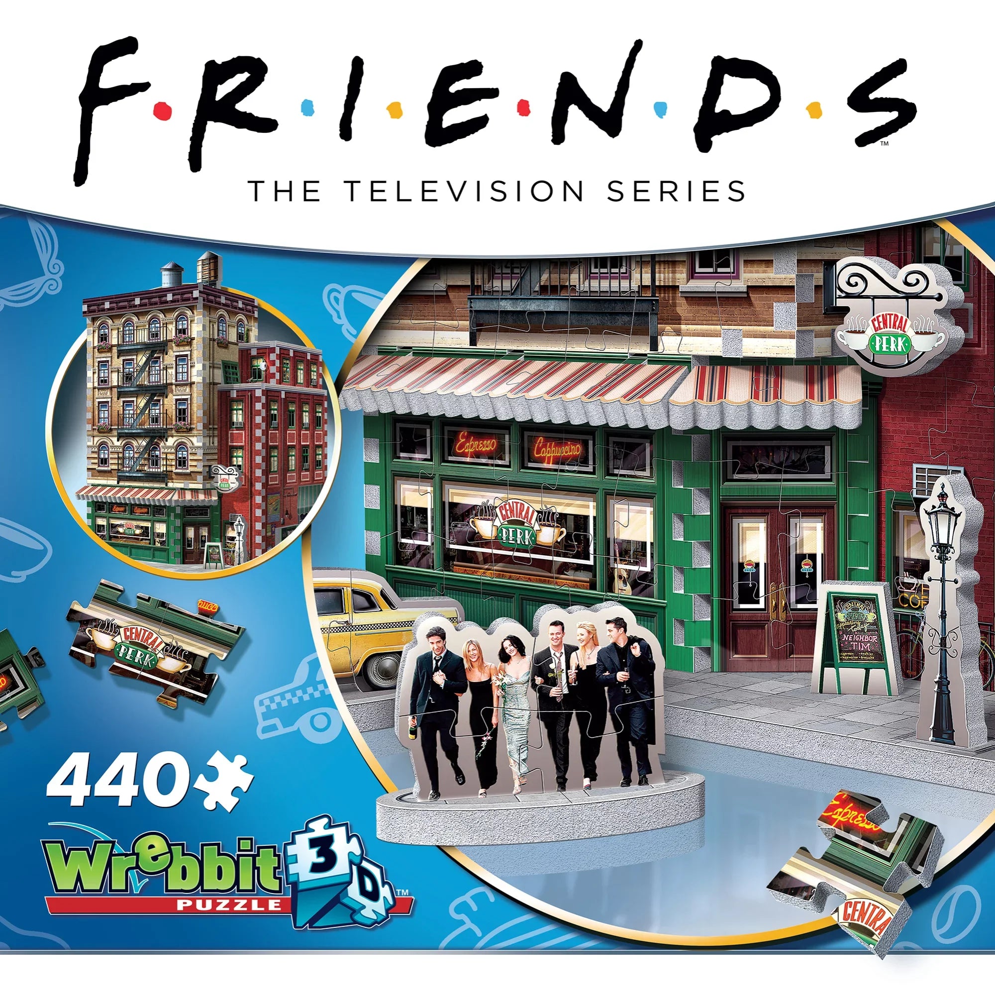 Wrebbit 3D - Friends  Series Central Perk Coffee Shop 440-Piece 3D Jigsaw Puzzle