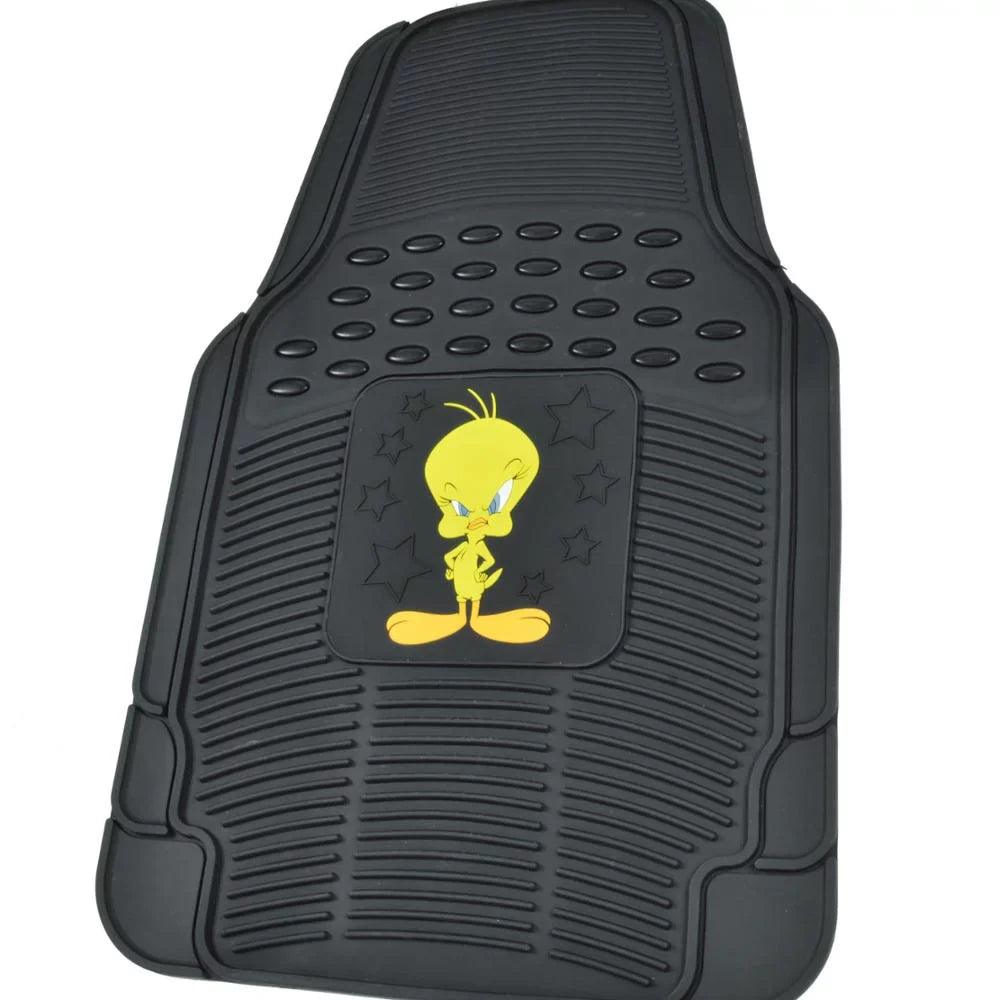 Looney Tunes Tweety Bird Car Seat Covers with Floor Mats Full Set - Holiday Car Auto Accessories Gift Set