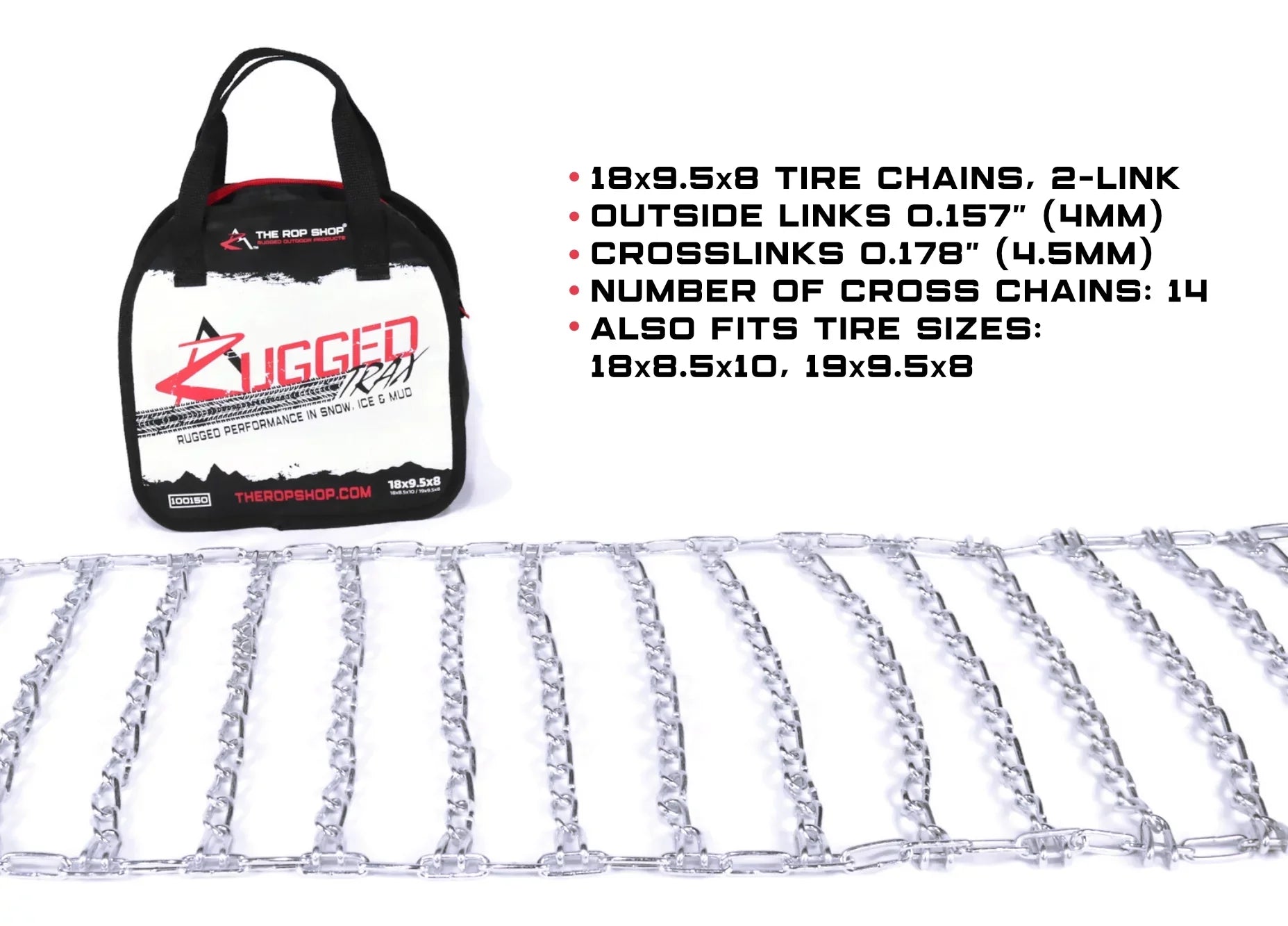 The  Shop | 2 Link Tire Chains & Tensioners for Kawasaki Brute Force  With 19x9.5x8 Tires