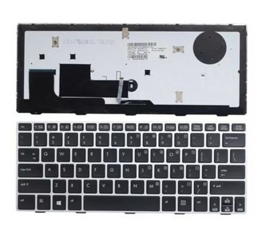 New  Black with Silver Frame Backlit Laptop Keyboard Replacement for  EliteBook Revolve 810 G1 810 G2 P/N:90.4XF07.L01 -57700- SN8123BL 706960-001