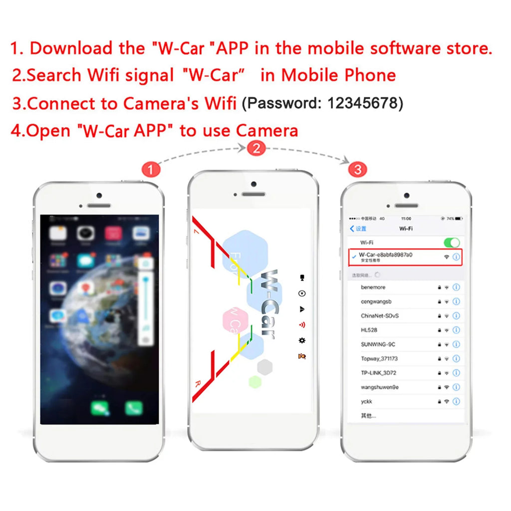Car Rear View Truck Bus ~36V Automobile Reverse  Night Vision Backup , IP67 Waterproof Wireless Reversing Monitor