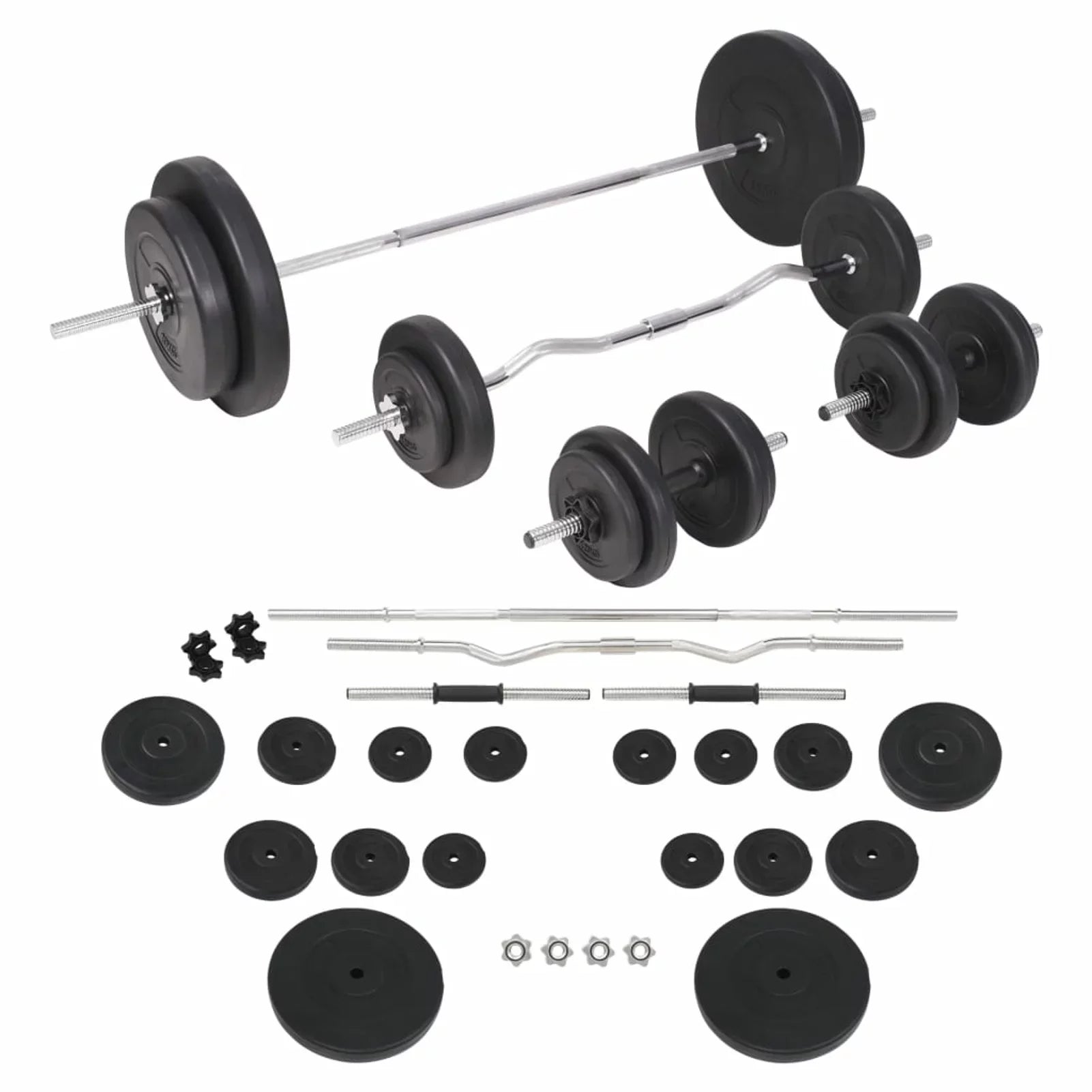 Andoer parcel,Barbell And Dumbbell And Dumbbell Set 198.4 Lb SetBalcony Table And Chairs Workout Fitness Fitness Women Men Workout Free Barbell Set Barbell Set Women Plate Set Adjustable