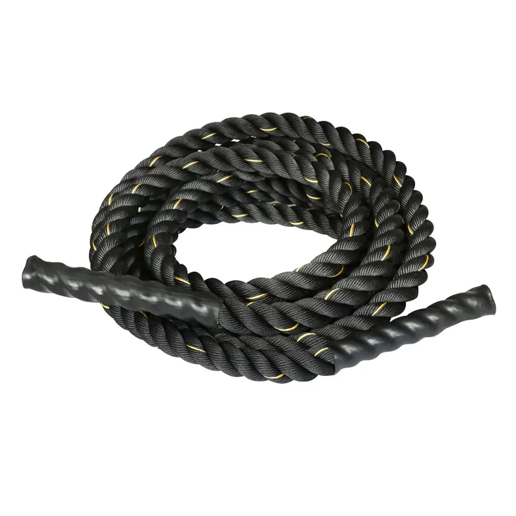 Battle Rope Poly Dacron 1.5 in Diameter 30 ft Length, Training Rope with Protective Sleeve and Wall Mount