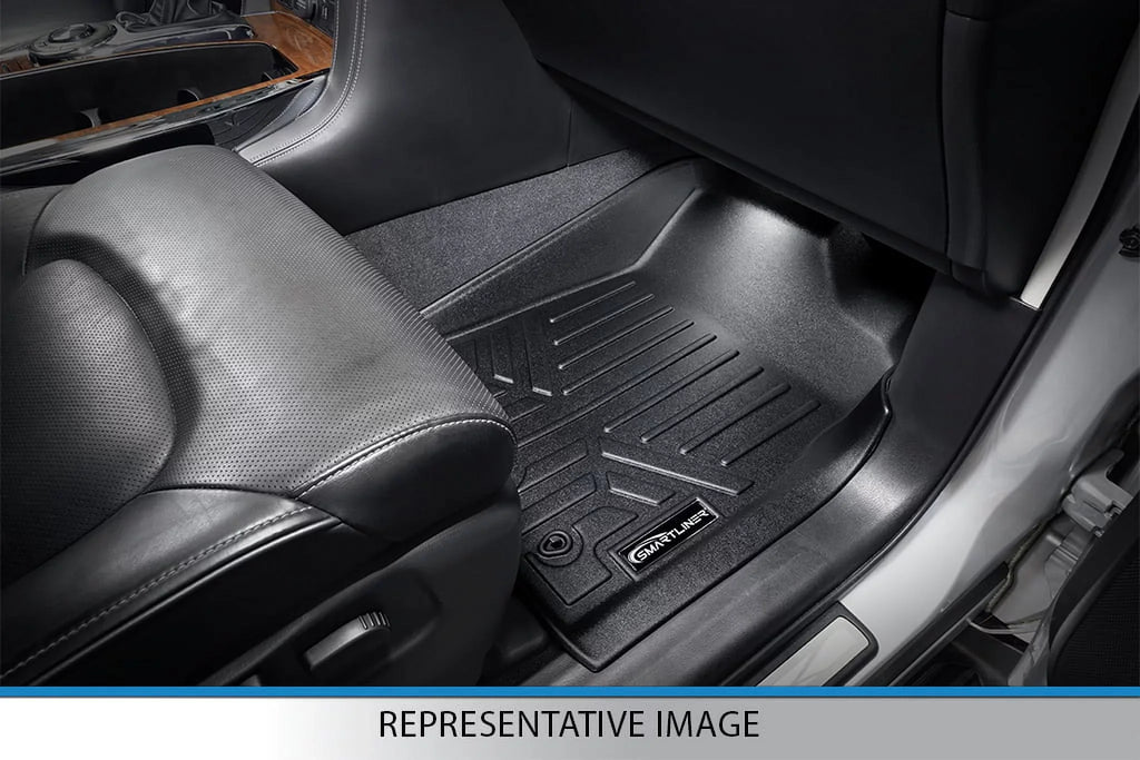Smartliner Front 1st Row Floor Liner Mat Black for 2008-20 Dodge Grand Caravan