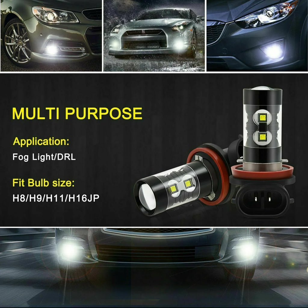 D4S  Headlight Bulbs for Mazda -5 2018 H11 H8 Led Fog Lights 4pcs