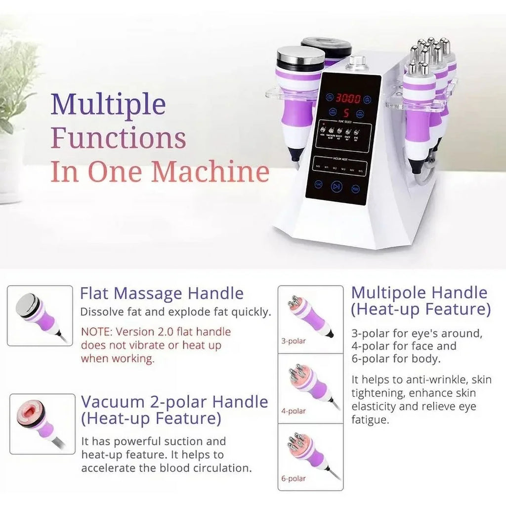 Aristorm 5in1 Cavi 2.5 Multipolar Cold Hammer Photon Bio Body Massager Face Care Machine, Cavitation Machine
