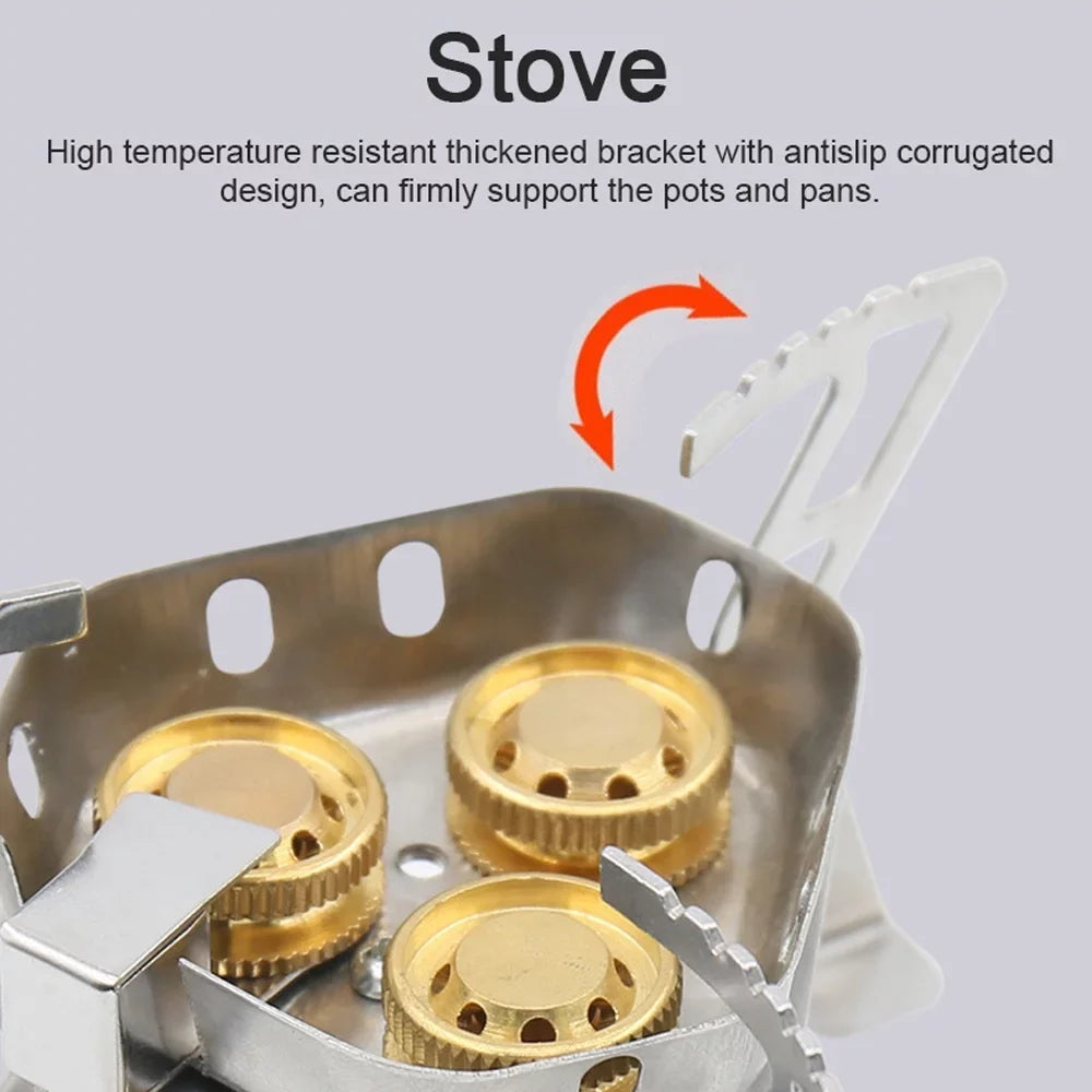 Tomshoo Windproof Backpacking Stove, 6800W High  Gases, Adjustable Valve for Cooking Camping Picnic Hiking