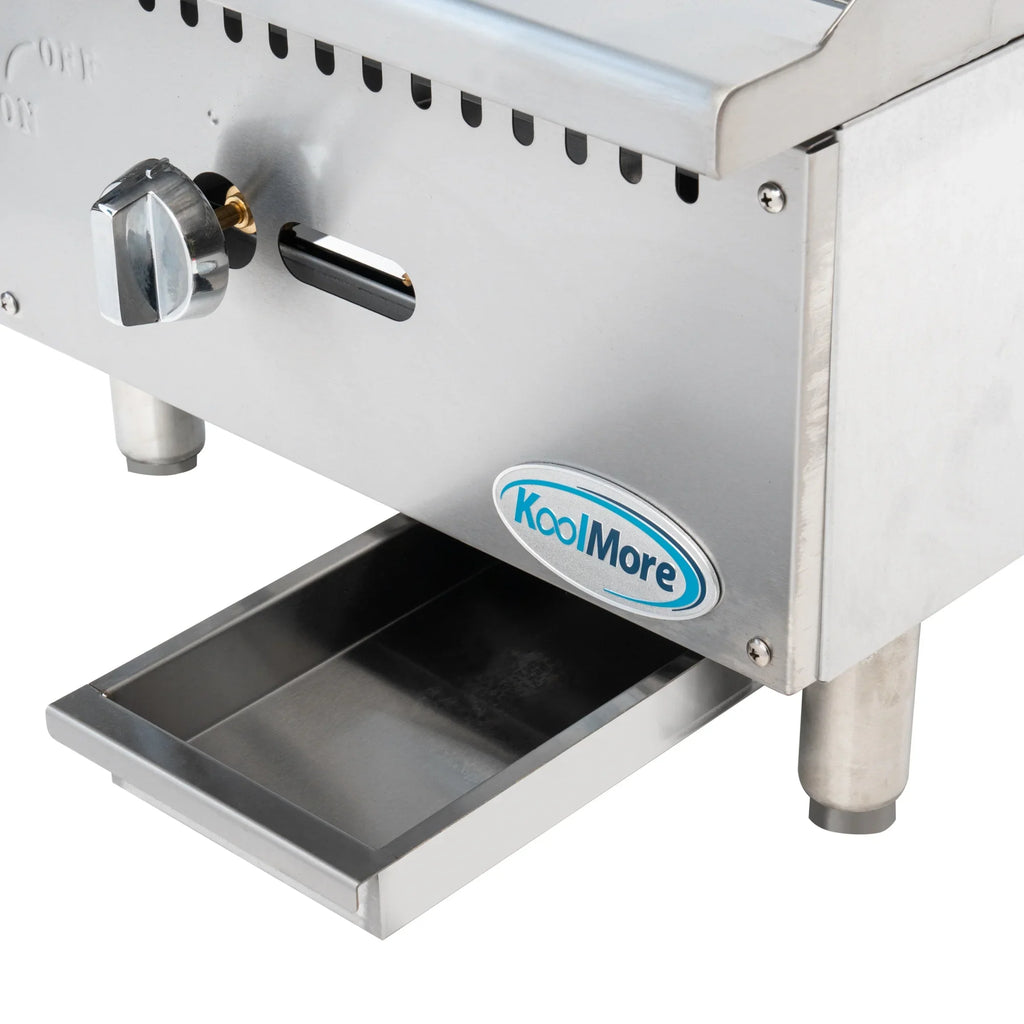 18 in. Natural Gas 1-Burner Griddle with 30,000  in Stainless-Steel (-GG1-18M)