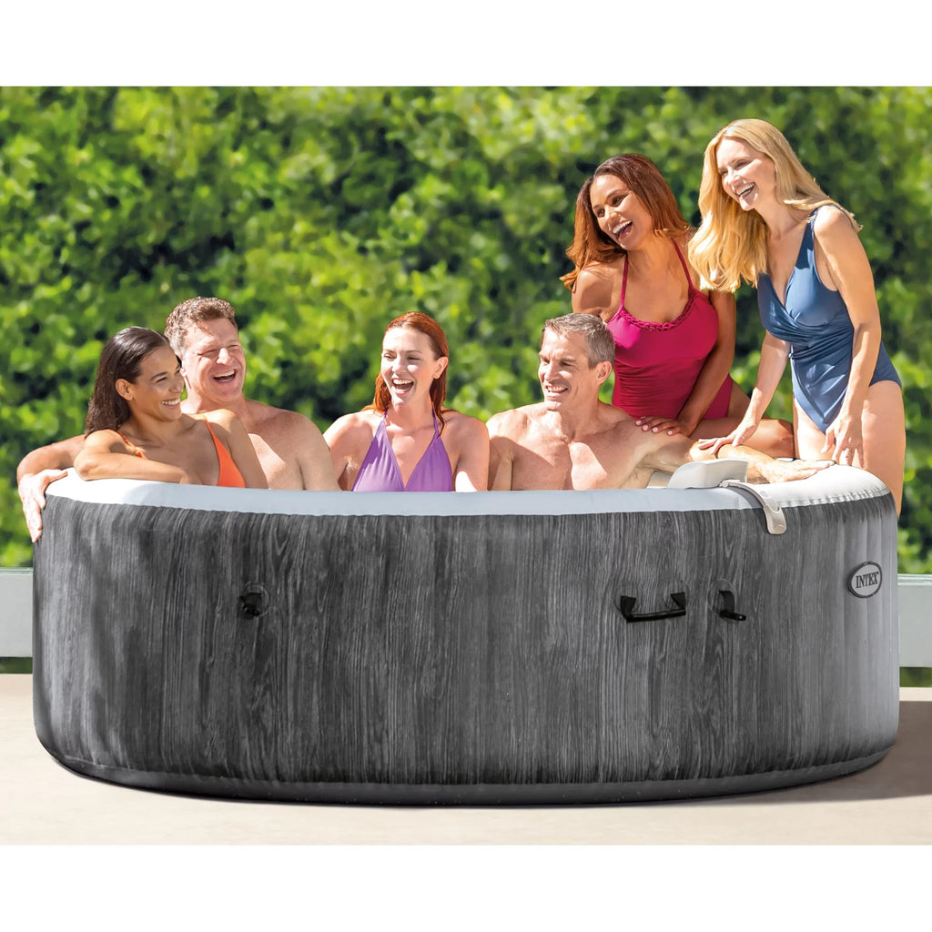 Intex PureSpa Plus Inflatable Bubble Jet Spa & Replacement Filters (8 Pack)