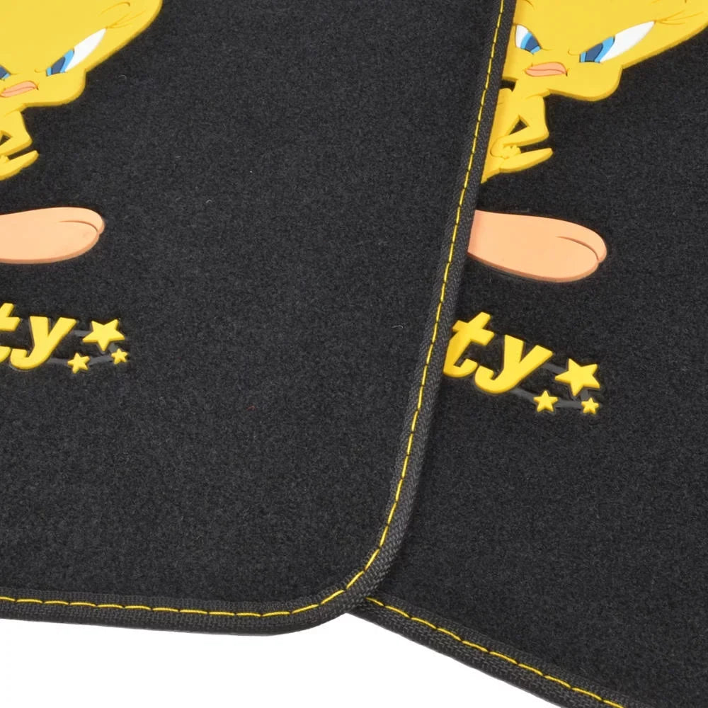 Looney Tunes Tweety Bird Car Seat Covers with Floor Mats Full Set - Holiday Car Auto Accessories Gift Set