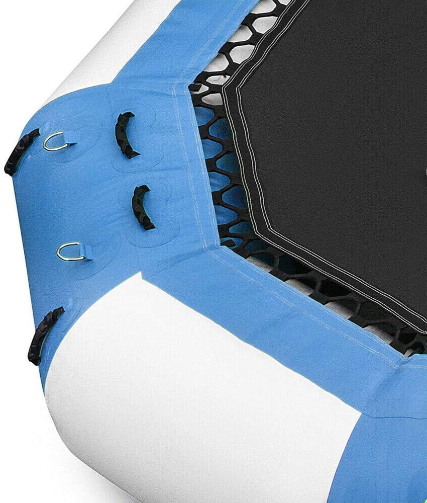 Miumaeov 17Ft Inflatable Water Trampoline Bouncer Jump Float Swimming Pool Beach Ring Platform Jump Floated 400kg/ 880lb