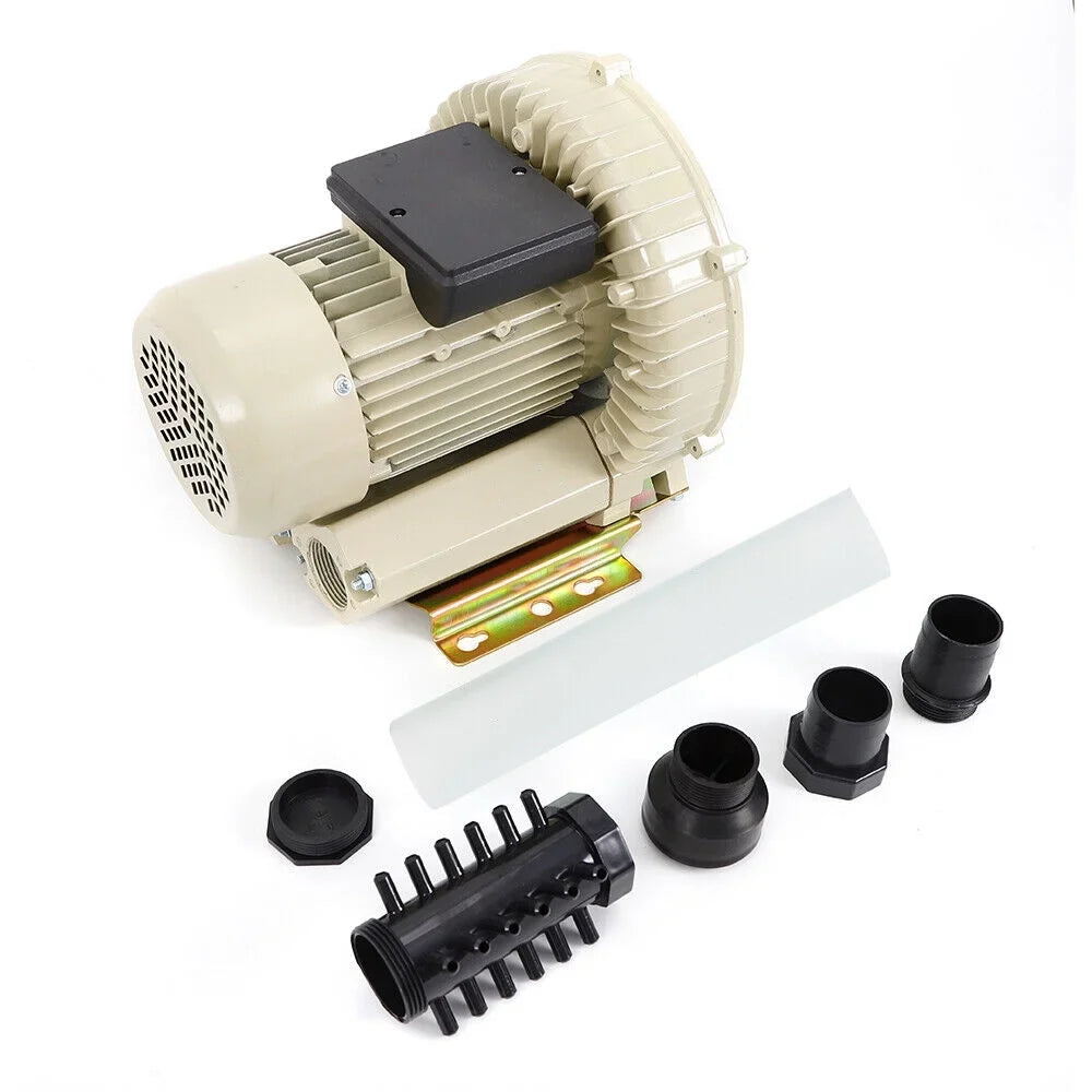Miumaeov 110V 370W Industrial Air Pump Blower Aquarium Hydroponics Aquaculture Fish Pond High Pressure Air Blower
