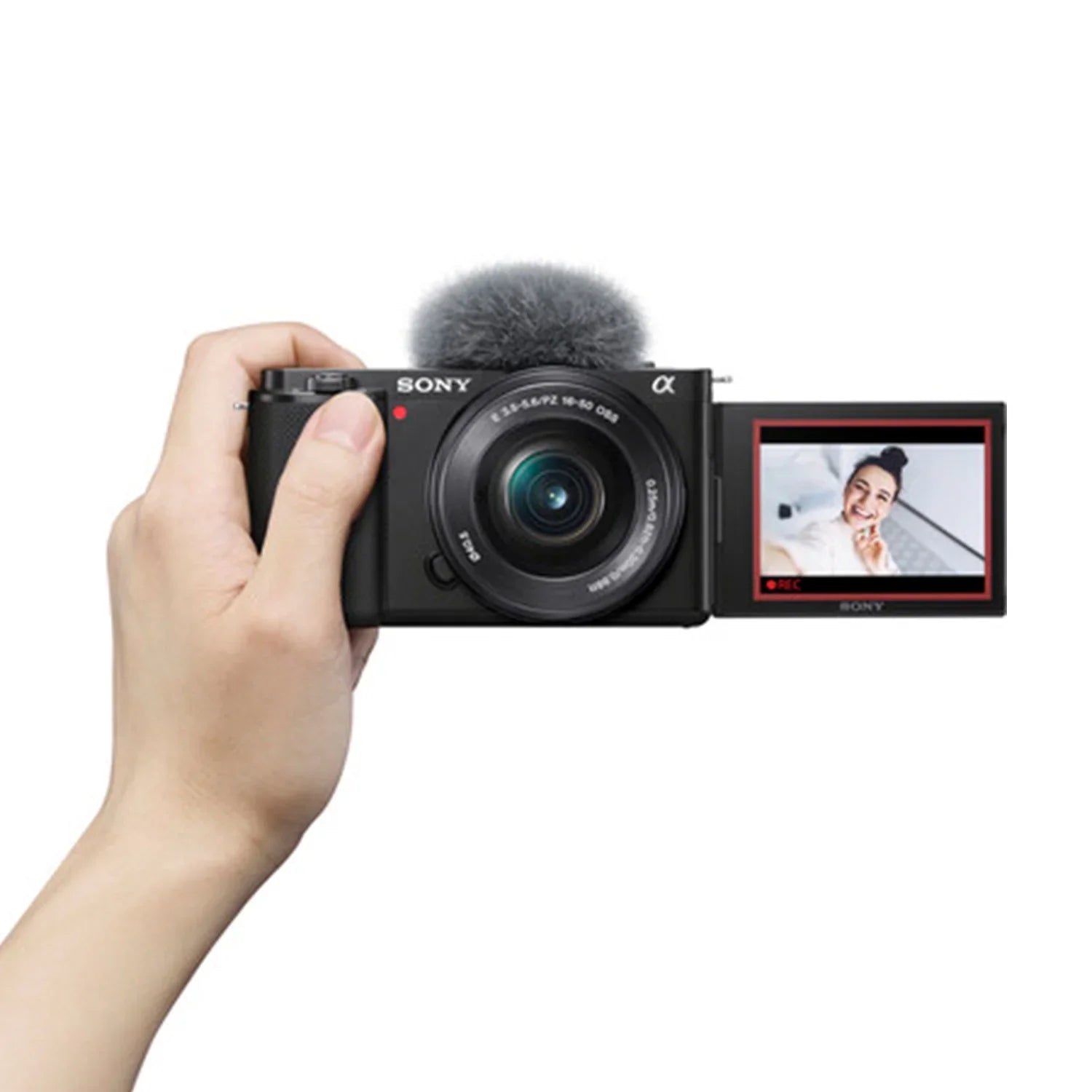 Sony Alpha -E10 Mirrorless Vlog Camera With 16-50mm Lens + 128GB Memory Card + Tripod + Case + ZeeTech Accessory Bundle (Black)