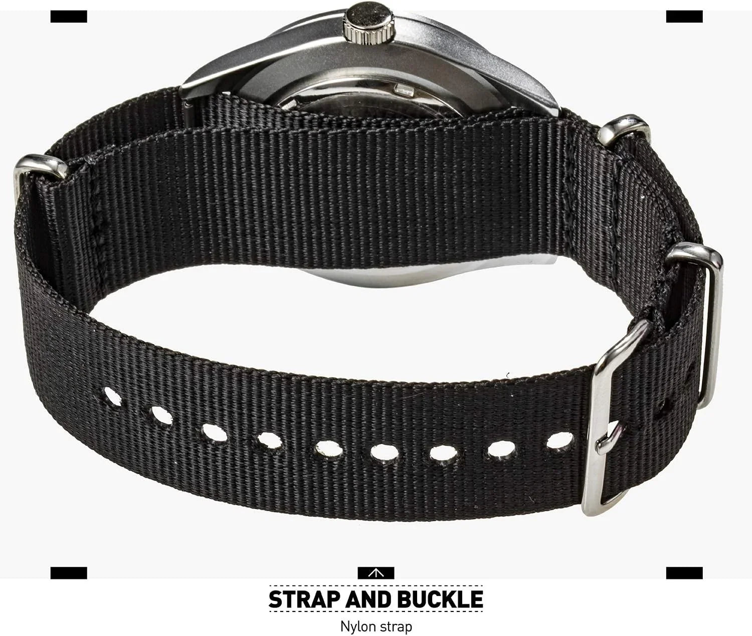 Military Watches for Men Tactical Wrist Watch, Waterproof Outdoor Sport Field Black Mens Analog Wristwatch, Army Casual Work 12/24 Hr Date Day Nylon Band