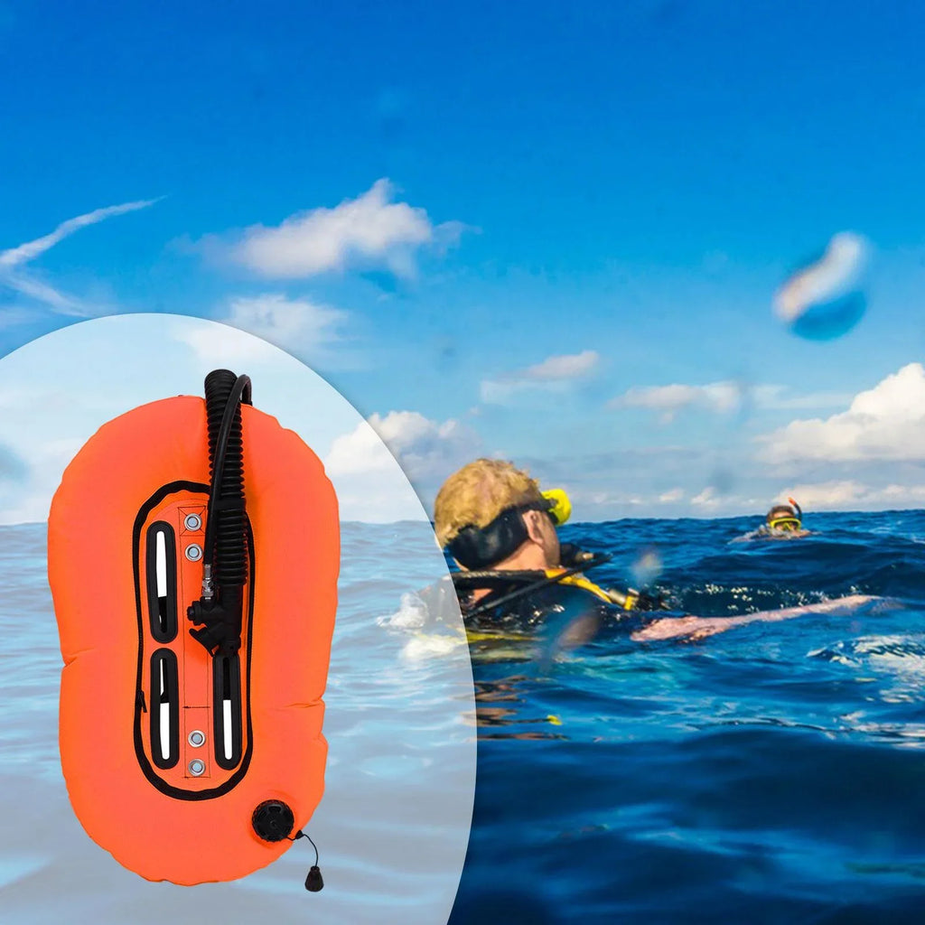 harayaa Diving Snorkeling Donut Wing Single Tank Scuba  Set for Freediving Diving Orange