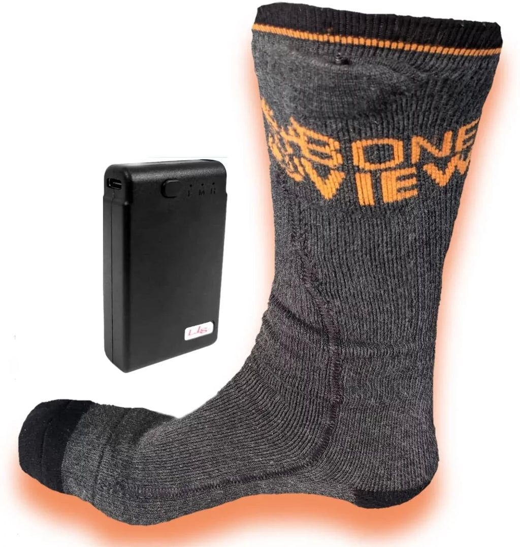 BoneView HotSocks Electric Heated Socks - Rechargeable Lithium Battery Powered Toe Warmer, Fit Inside Hunting, Fishing, Hiking, Skiing, Winter Snowmobiling Boots, Universal Fit Men or Women