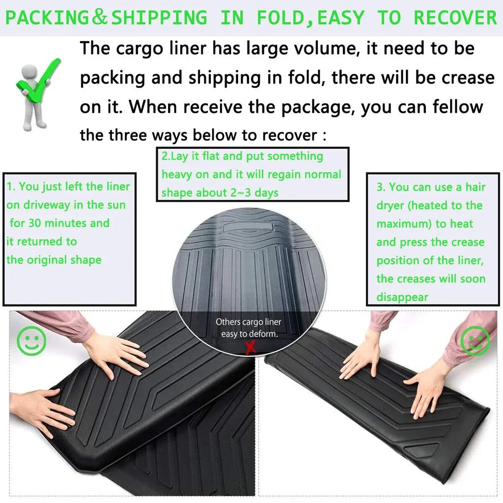 Trunk Mats Material 3D Molded Protection For Jeep Grand Cherokee 2011-2021 Cargo Mats