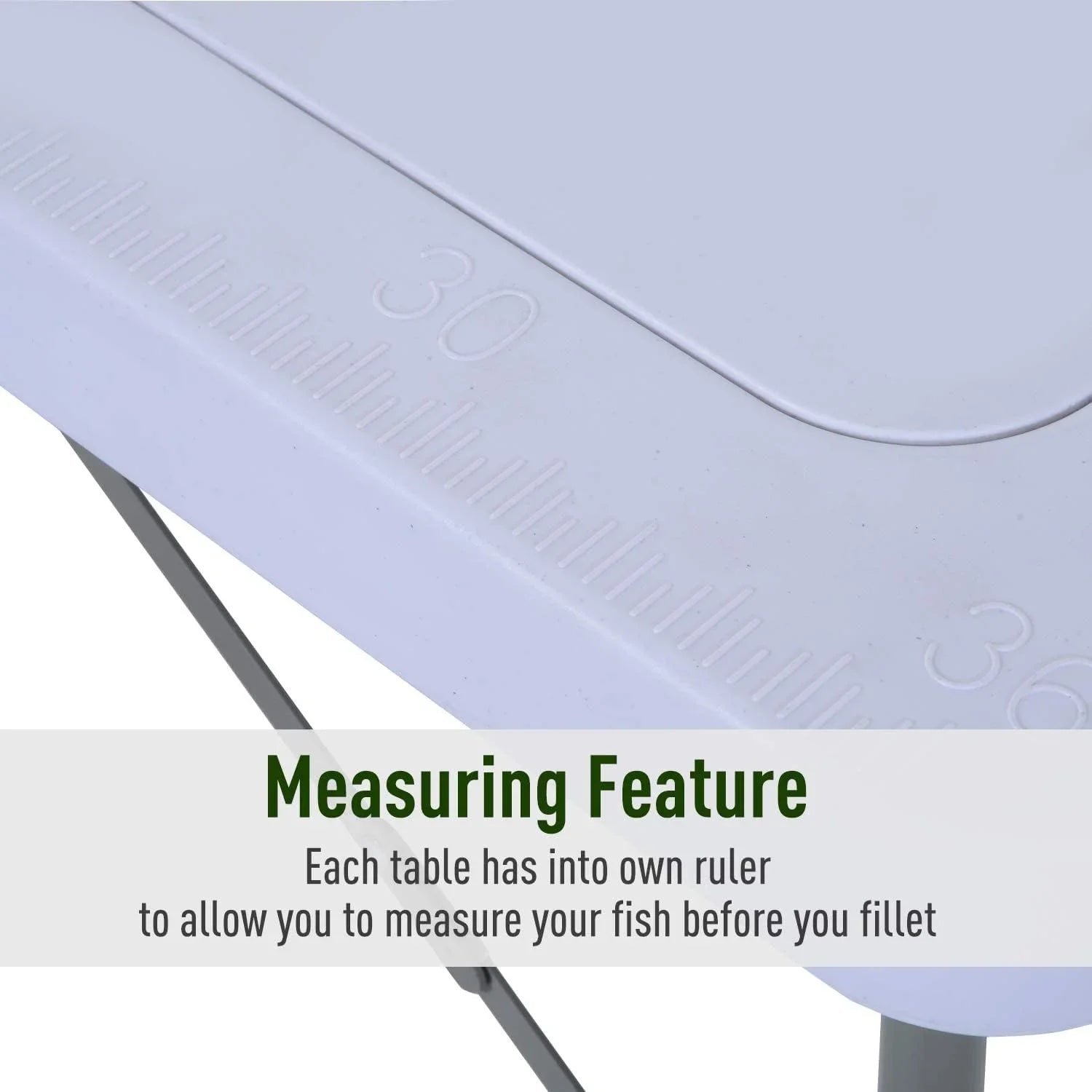 Folding Camping Table with Faucet and Dual Water Basins, Outdoor Fish Table Sink Station, for Picnic, Fishing, 40''