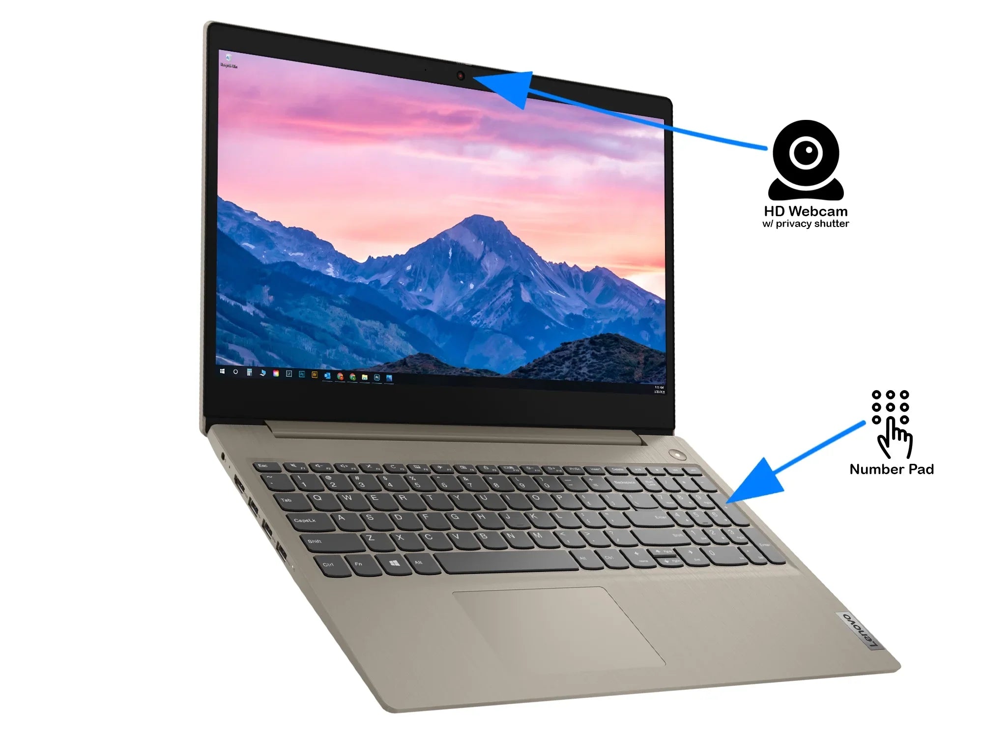 Lenovo IdeaPad 3i Laptop, 15.6"  Display, Intel Core i3-1115G4 Upto 4.1GHz, 12GB , 256GB NVMe , , Card Reader, Wi-Fi, Bluetooth, Windows 11 Home S