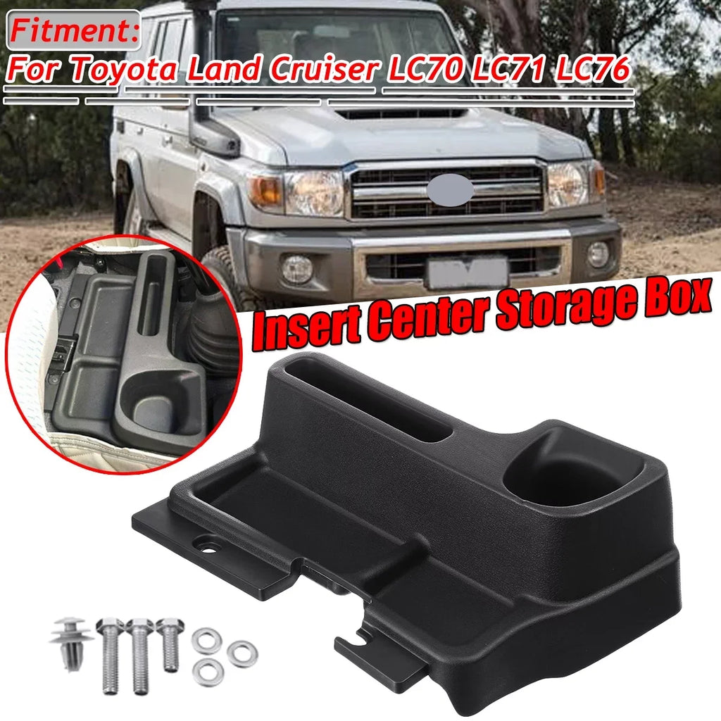Car Center Console Organizer Box Replacement for Toyota Land Cruiser LC70 LC71 LC76, Interior Centre Console Storage Box, Black