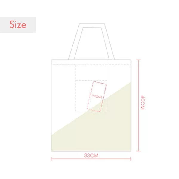 Horrible Yellow Cute Online Chat Expression Sack Canvas Tote Shoulder Bag