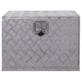 24" Aluminum Tool Box, Truck Bed Tool Box, Outdoor Trailer Pickup Storage Tool Box,  Storage Organizer, Underbody Box w/ Lock Keys, Silver