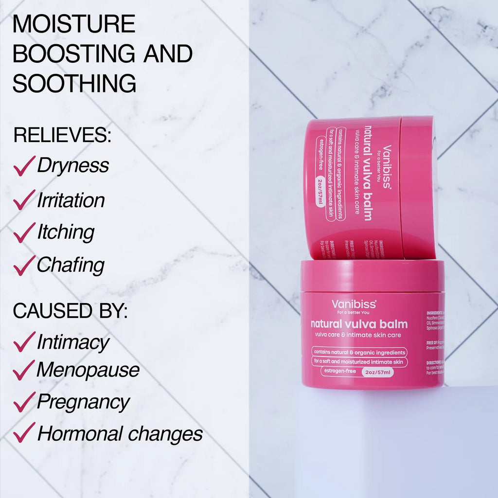 Vanibiss Natural Vulva Balm - Vulvar Vaginal Moisturizer - Estrogen Free (2oz)