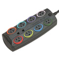 8-Outlet Adapter Model Surge Protector Black, 8ft Cord, 3090 Joules